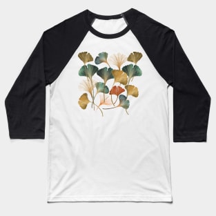 Ginkgo Leaf painting art Baseball T-Shirt